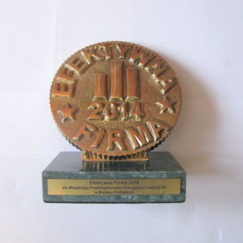 Nagroda: Efektywna Firma 2014 - statuatka